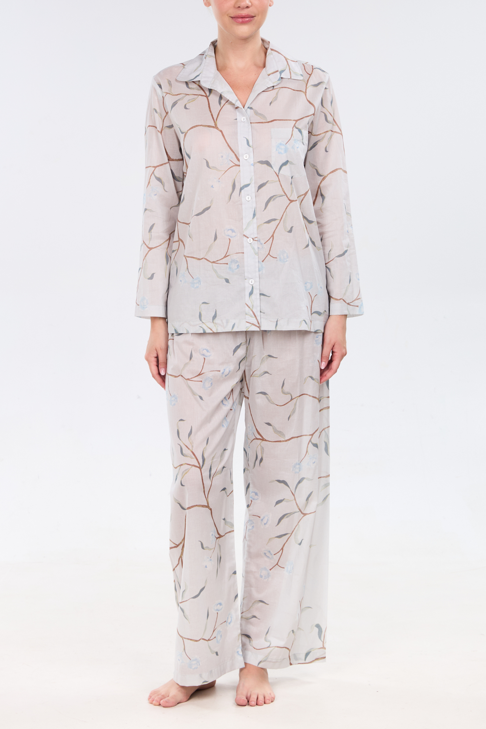 Long Sleeve Pajama Set - Fall Blooms