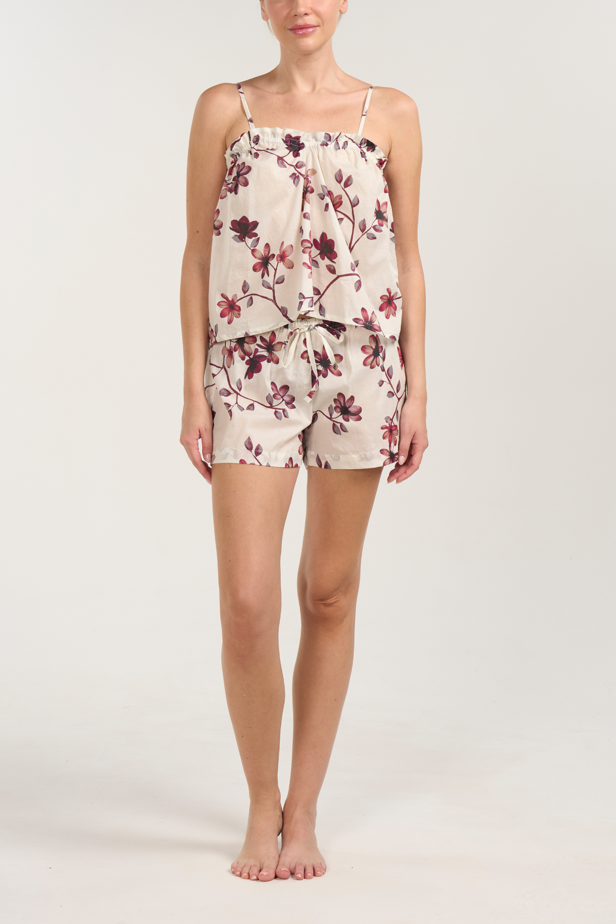 Ruffle Cami Short Set - Velvet Floral