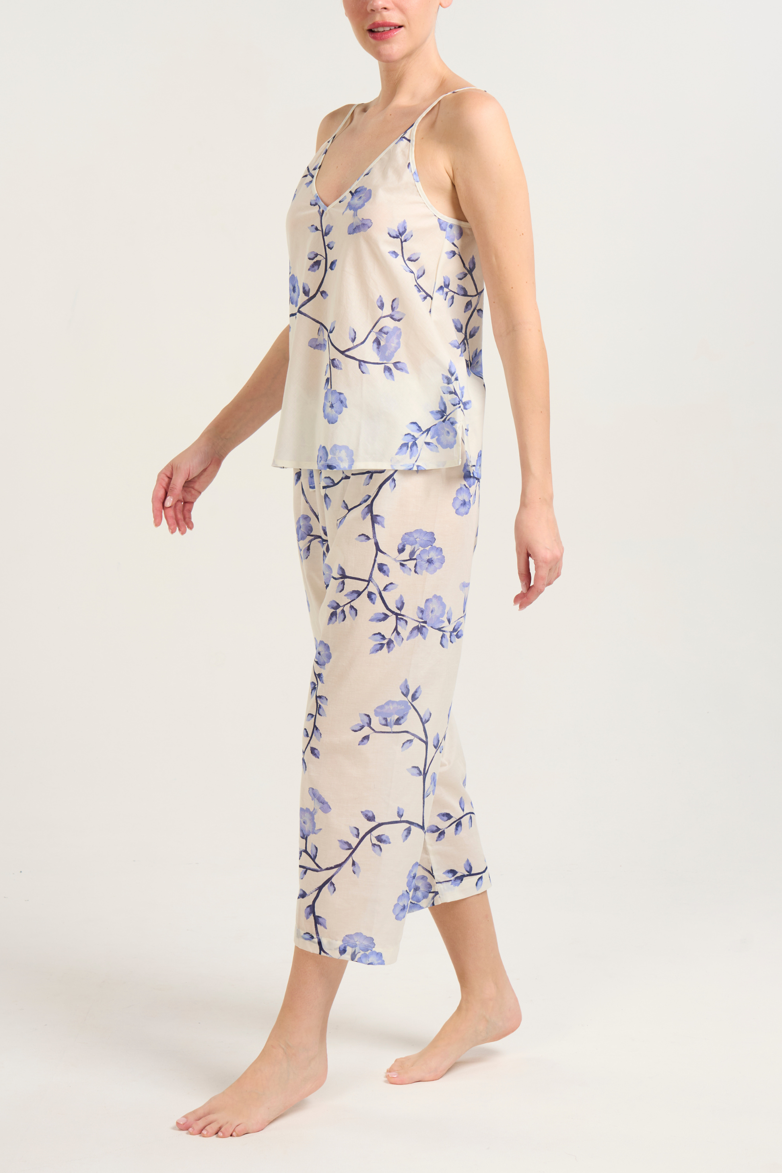 Cami Cropped Pant PJ Set - Riviera Bloom