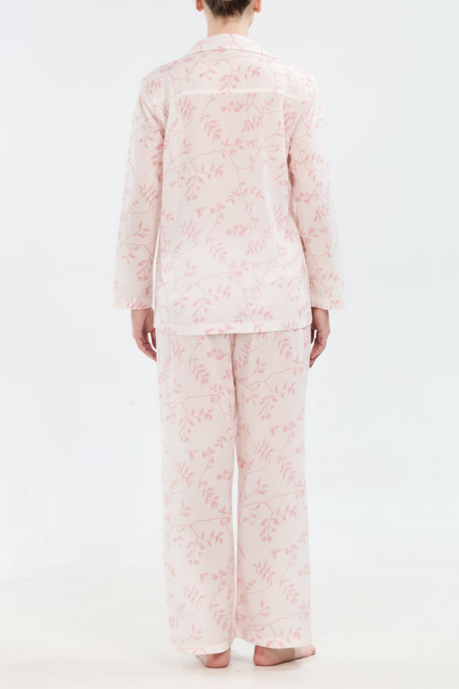 Hummingbird Long Sleeve Pajama Set - Pink