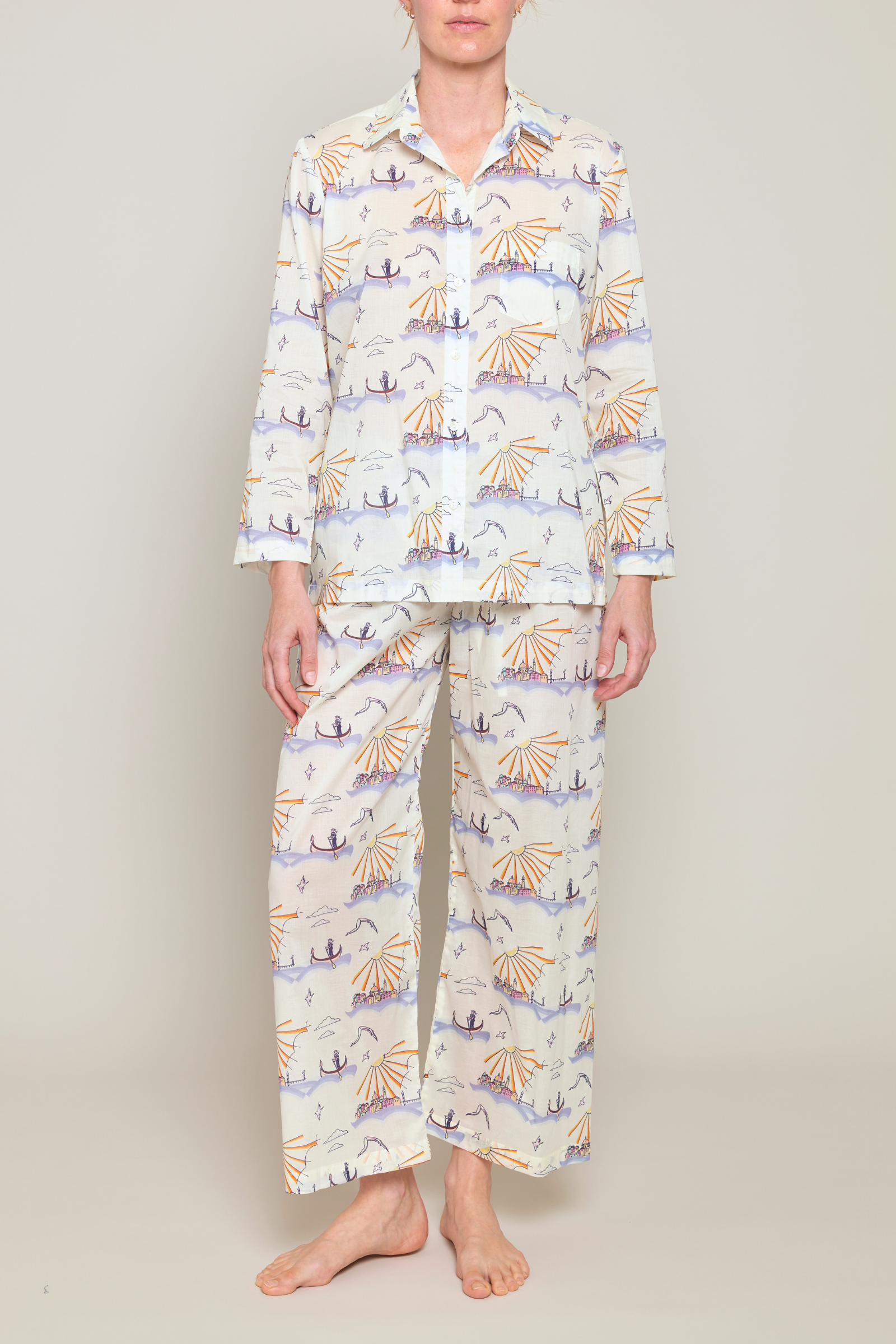 Long Sleeve Pajama Set - Venice