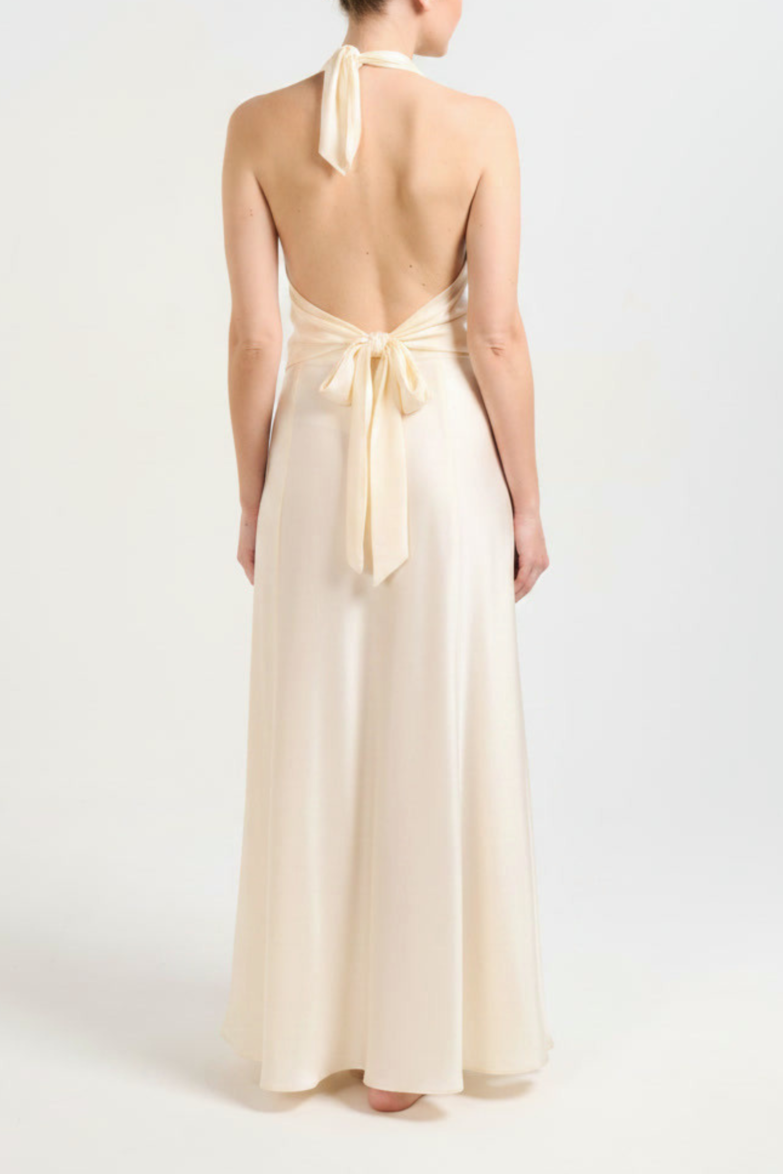 Silk Halter Top - Cream