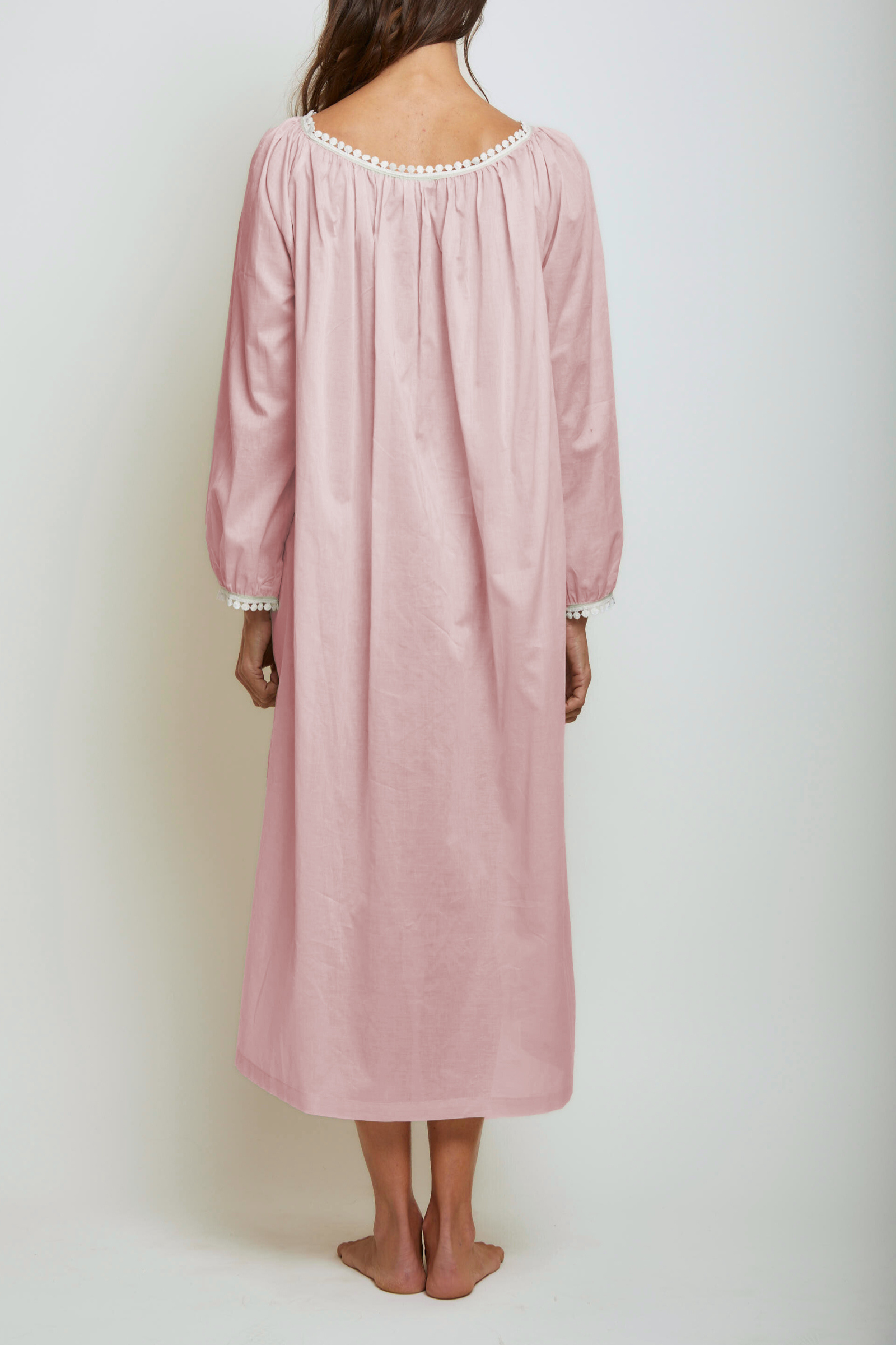 Thilda Long Nightgown - Pink