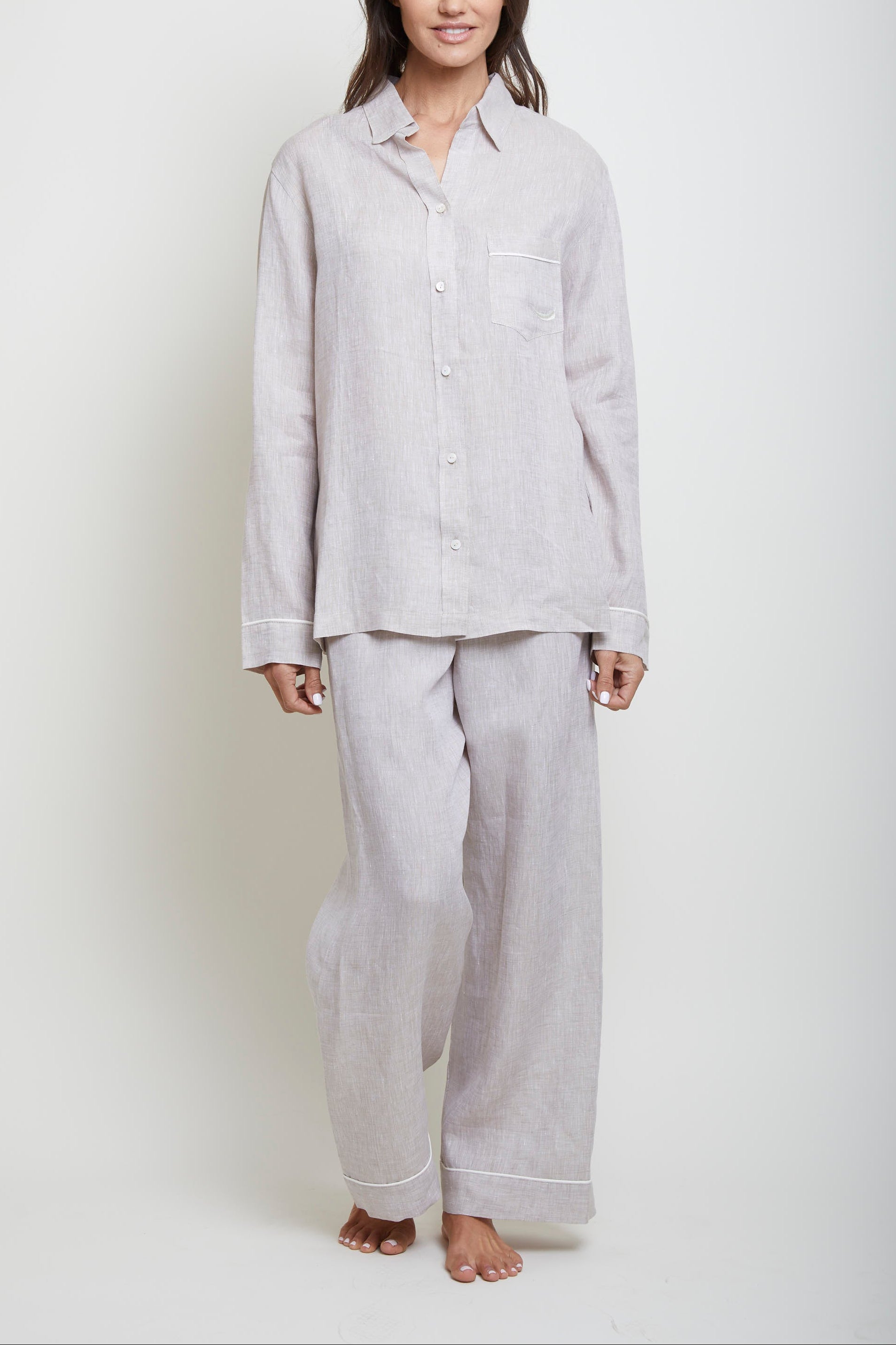 Linen Congo Pajama Set- Sand